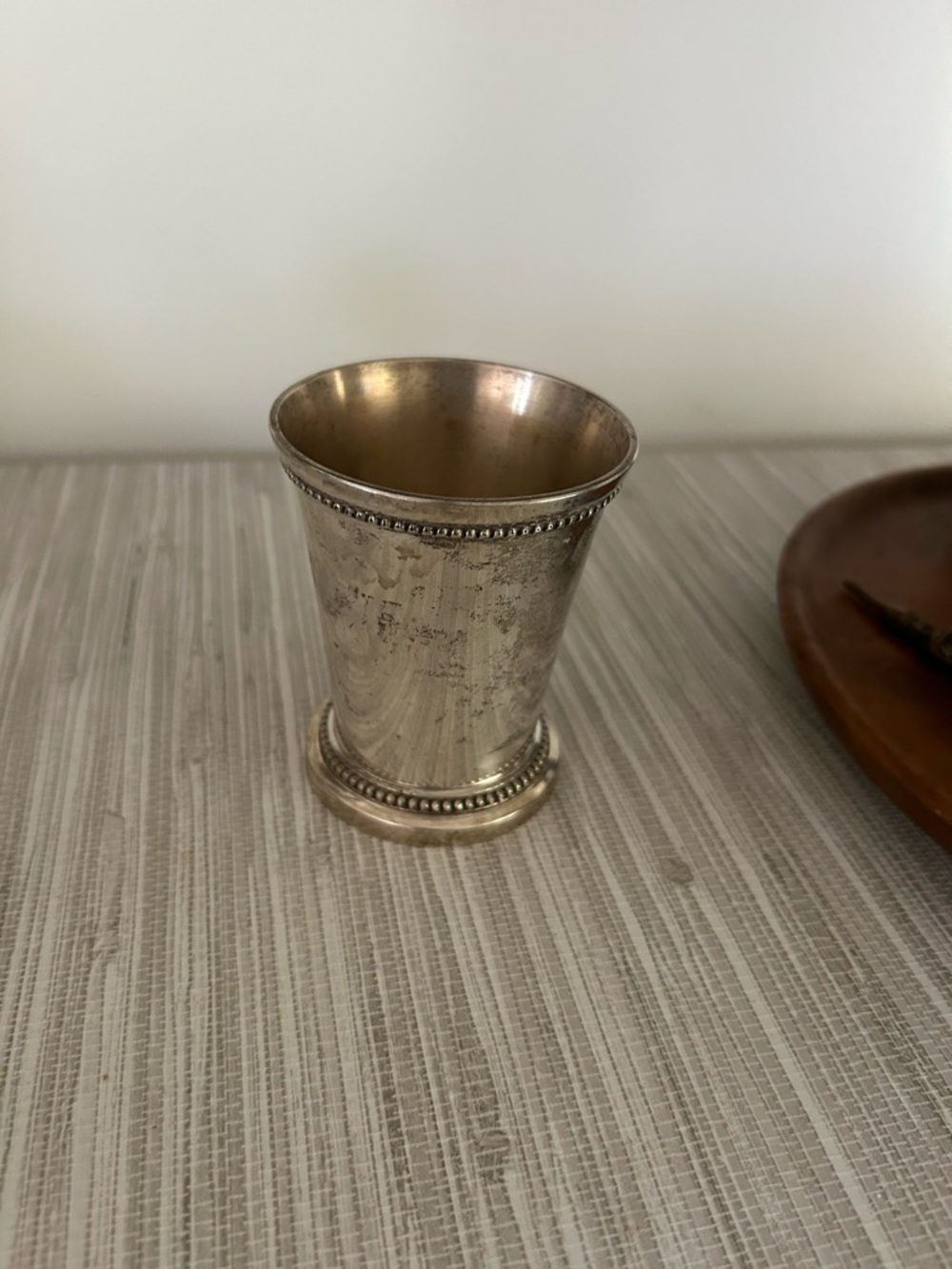 Classic Silver-Tone Decorative Tumbler or mint julip cup - vintage